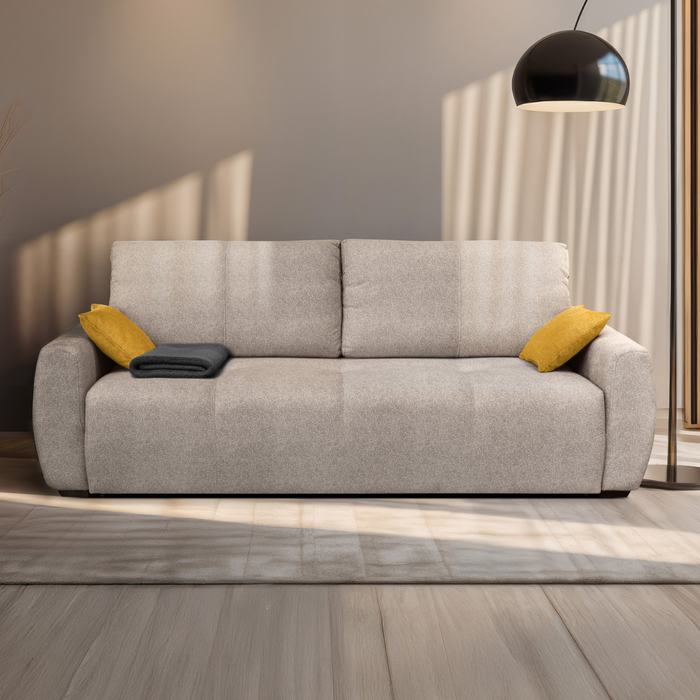 Calicosy - Slaapbank 3-zits in stof B246 cm - ALBA - Beige