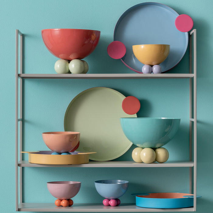 Present Time - Dienblad Double Funky Medium - Green & Red