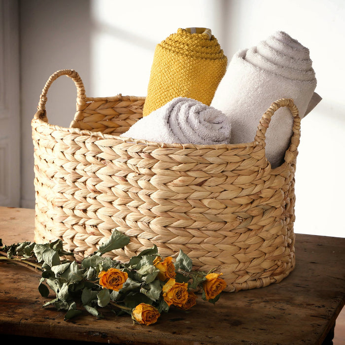 Calicosy - Opbergmand van waterhyacint - B45 x H23 cm