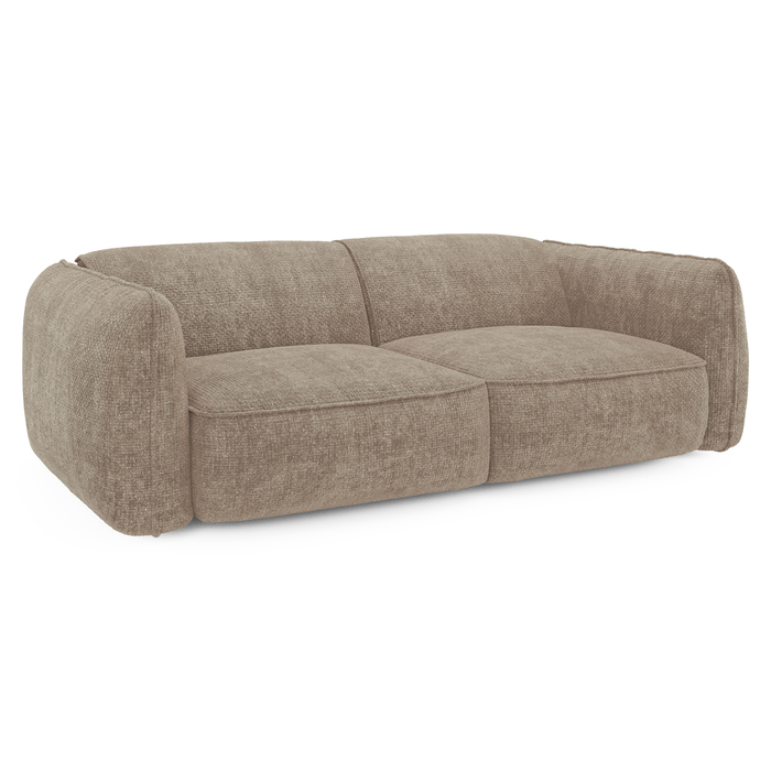 4-zitsbank in taupe geweven fluweel