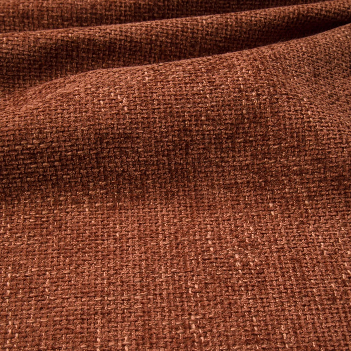 Rechte hoekbank in terracotta geweven fluweel