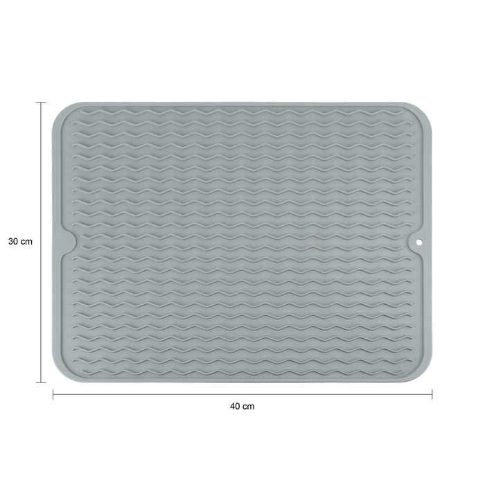 QUVIO Afdruipmat  - Silicoon - Grijs