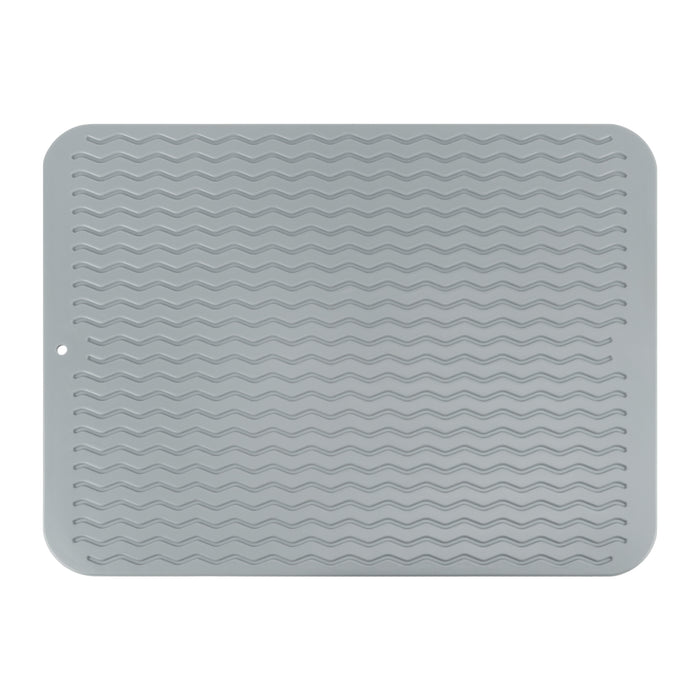 QUVIO Afdruipmat  - Silicoon - Grijs