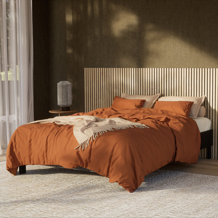 by fonQ Fresh Dekbedovertrek 200 x 240 cm - Terracotta