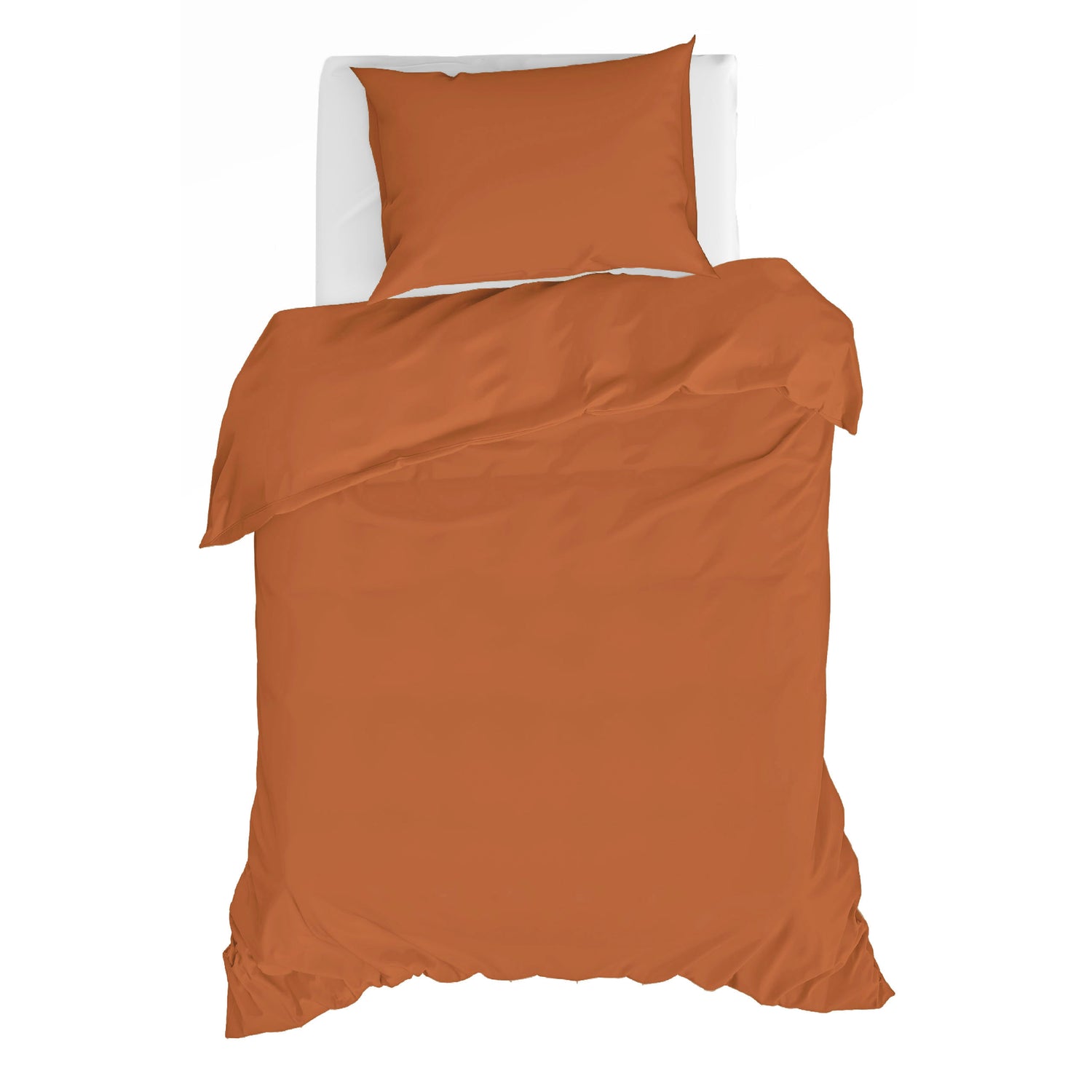 by fonQ Fresh Dekbedovertrek 140 x 200/220 cm - Terracotta