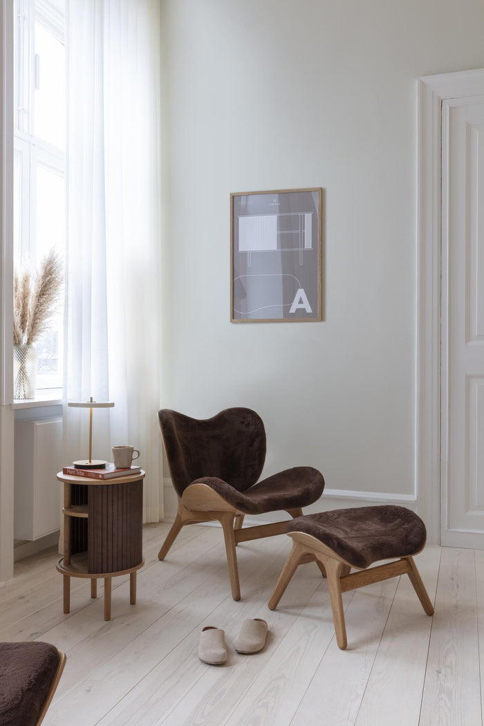 Umage A Conversation Piece voetenbank naturel eiken, Cognac