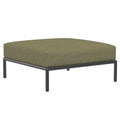 Houe Level2 Ottoman voetenbank Dark Grey frame Leaf