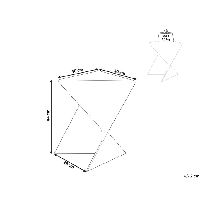 Beliani - PECOS - Bijzettafel - Pastelroze - Synthetisch materiaal