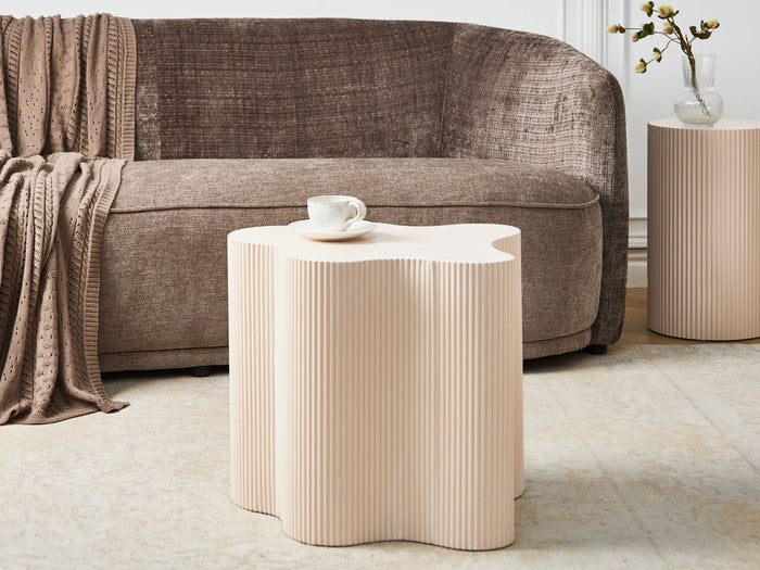 Beliani - PERRY - Bijzettafel - Off-white - MDF