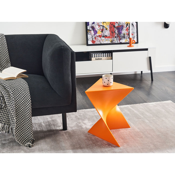 Beliani - PECOS - Bijzettafel - Oranje - Synthetisch materiaal