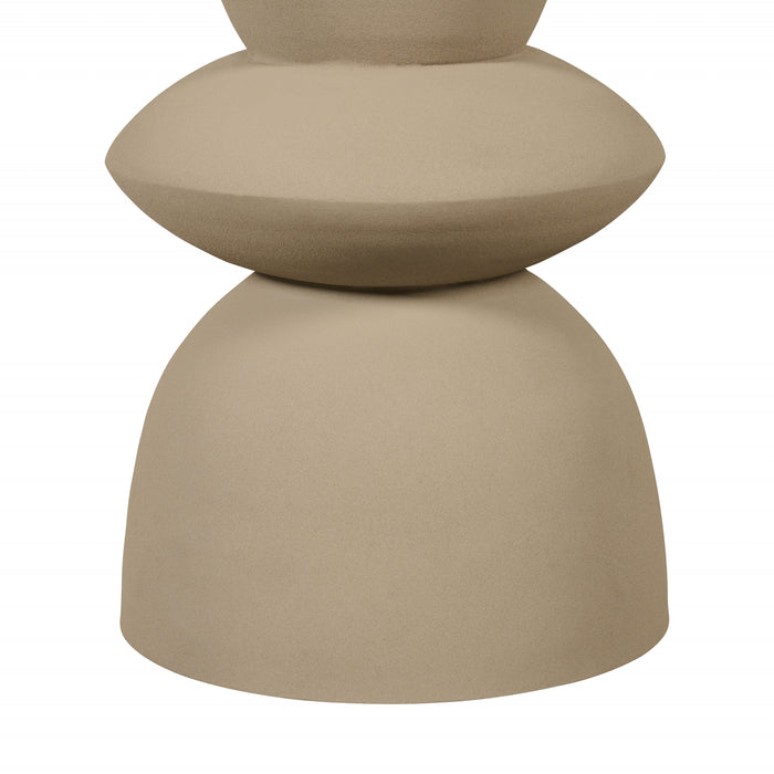 Bijzettafel Wildberg Beige Metaal | Poedercoat Afwerking