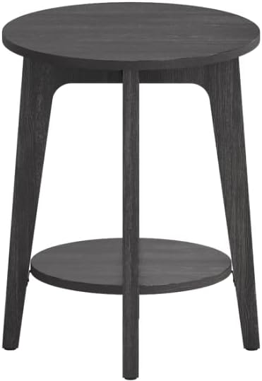 ACAZA Bijzettafel - Nachtkastje - Kleine Salontafel - Zwart - 50x40x40 cm - Banktafel