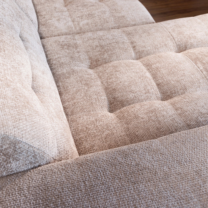 Cosmopolitan Design Chicago Hoekbank met Chaise Longue Rechts - Chenille - Lichtbeige