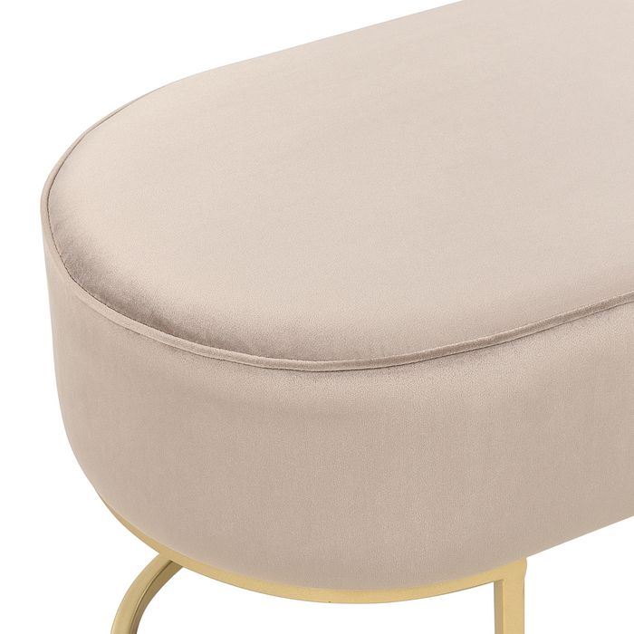 Beliani - MILRY - Voetenbank - Beige - Polyester