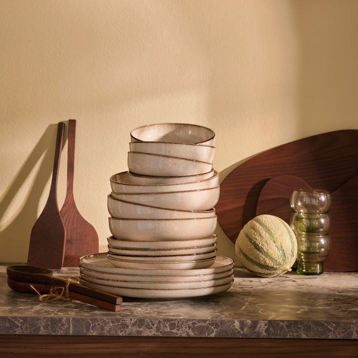 by fonQ Loods Serviesset 24-delig - Glans Beige