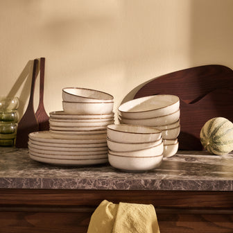 by fonQ Loods Serviesset 24-delig - Glans Beige