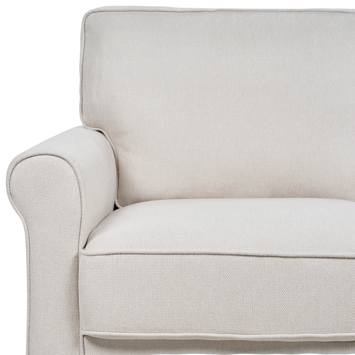 Beliani - RONNEBY - Driezitsbank - Lichtbeige - Polyester