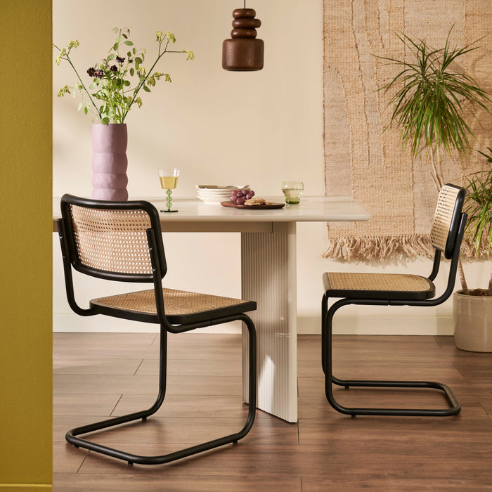 by fonQ Vento Eetkamerstoel - Zwart / Mat Zwart