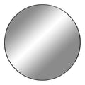 Jersey Mirror - Mirror, steel, black, ø100 cm