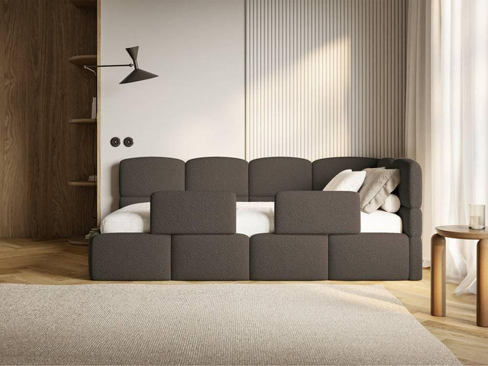 NADUVI Collection Jeugdbed incl matras Chloe rechts bouclé 90x200 met