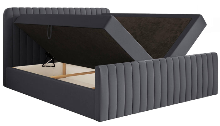 NADUVI Collection Boxspring Adrien chenille met opbergvak 180x200