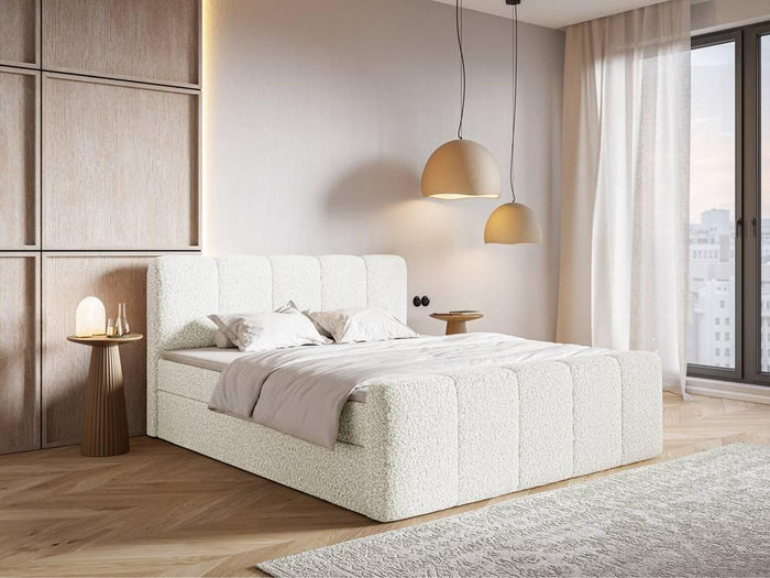 NADUVI Collection Boxspring Chloe 180x200 bouclé met opbergruimte