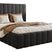 NADUVI Collection Bedframe Flores velvet 180x200 met opbergvak