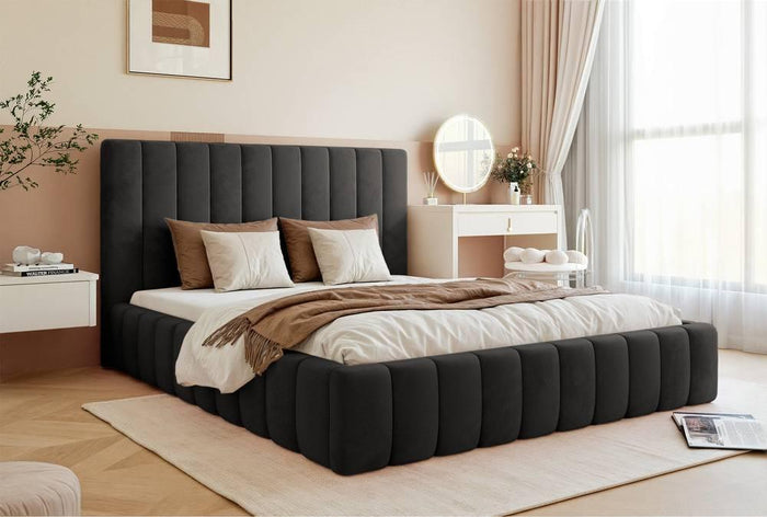 NADUVI Collection Bedframe Flores velvet 180x200 met opbergvak