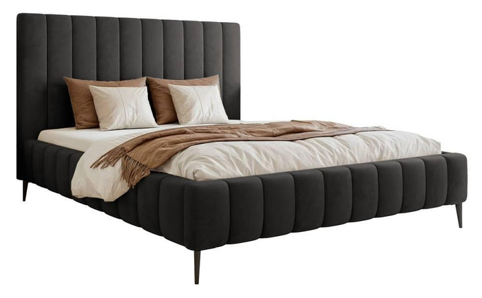 NADUVI Collection Bedframe Flores velvet 140x200 met opbergvak