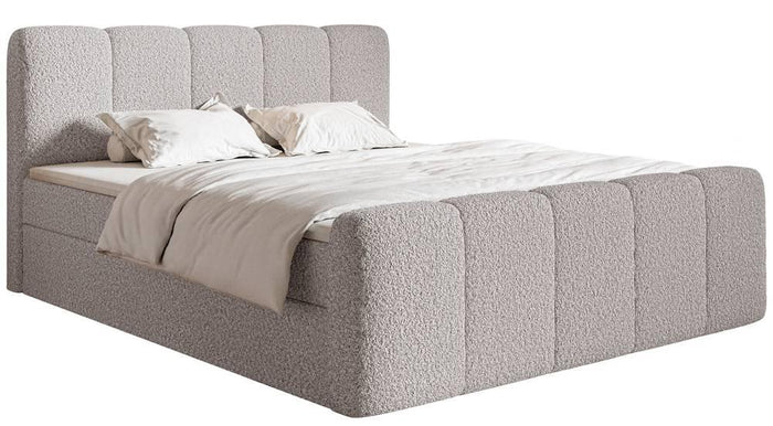 NADUVI Collection Boxspring Chloe 140x200 bouclé met opbergvak