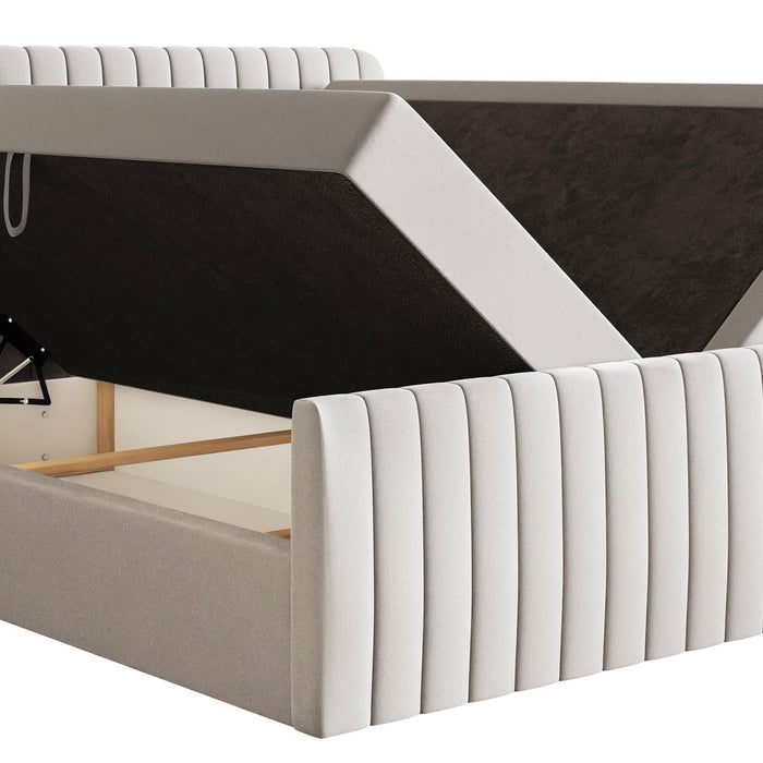 NADUVI Collection Boxspring Adrien chenille met opbergvak 160x200