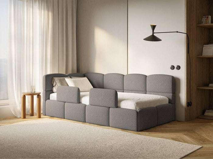 NADUVI Collection Jeugdbed incl matras Chloe links bouclé 90x200 met