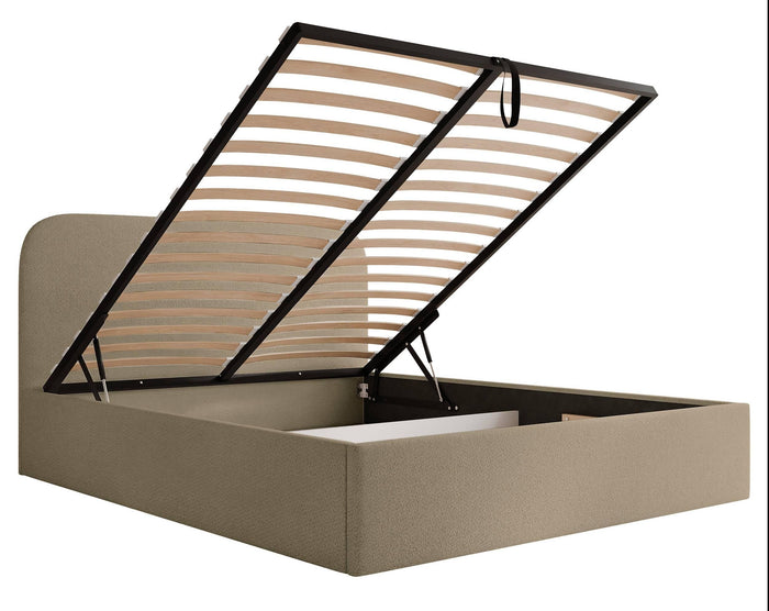 NADUVI Collection Bedframe Fia 180x200 chenille met opbergvak