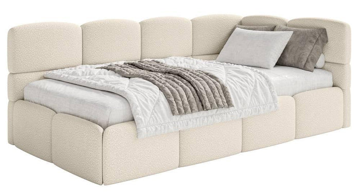 NADUVI Collection Jeugdbed incl matras Chloe rechts bouclé 90x200 met