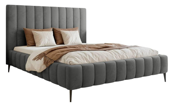 NADUVI Collection Bedframe Flores velvet 140x200 met opbergvak