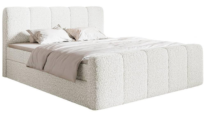 NADUVI Collection Boxspring Chloe 140x200 bouclé met opbergvak