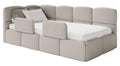 NADUVI Collection Jeugdbed incl matras Chloe links bouclé 90x200 met