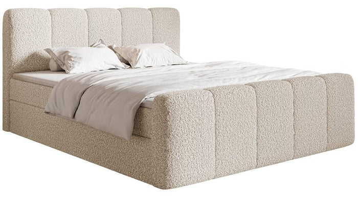 NADUVI Collection Boxspring Chloe 140x200 bouclé met opbergvak