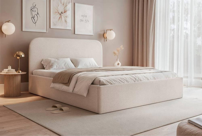 NADUVI Collection Bedframe Fia 180x200 chenille met opbergvak