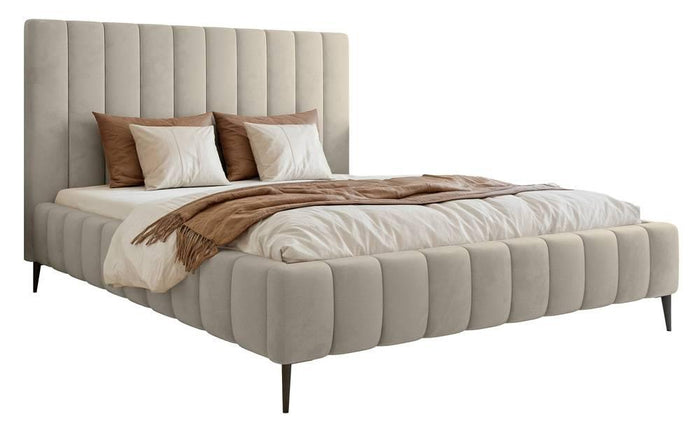 NADUVI Collection Bedframe Flores velvet 140x200 met opbergvak