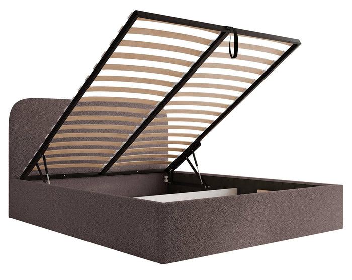 NADUVI Collection Bedframe Fia 160x200 bouclé met opbergvak