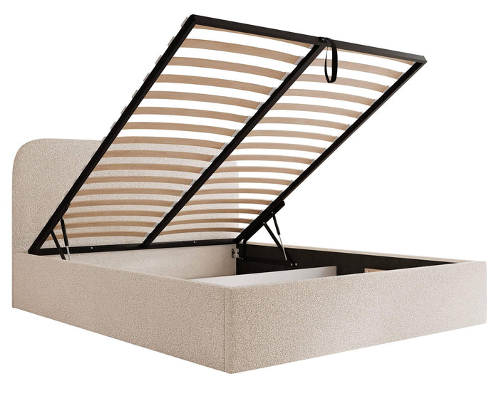 NADUVI Collection Bedframe Fia 160x200 bouclé met opbergvak