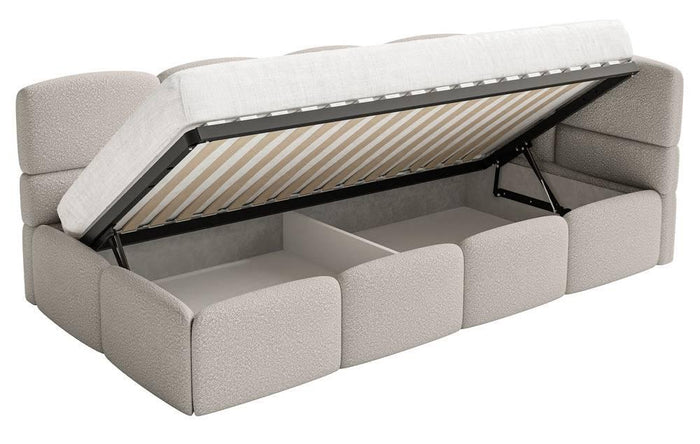 NADUVI Collection Jeugdbed incl matras Chloe rechts bouclé 90x200 met