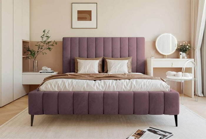 NADUVI Collection Bedframe Flores velvet 180x200 met opbergvak