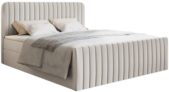 NADUVI Collection Boxspring Adrien chenille met opbergvak 140x200