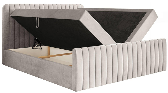 NADUVI Collection Boxspring Adrien velvet met opbergvak 180x200
