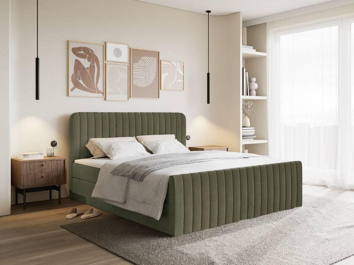 NADUVI Collection Boxspring Adrien velvet met opbergvak 200x200