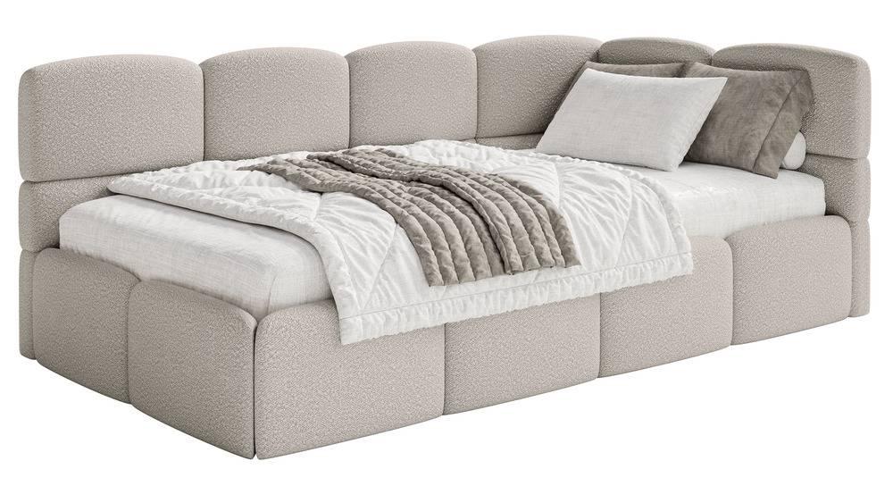 NADUVI Collection Jeugdbed incl matras Chloe rechts bouclé 90x200 met