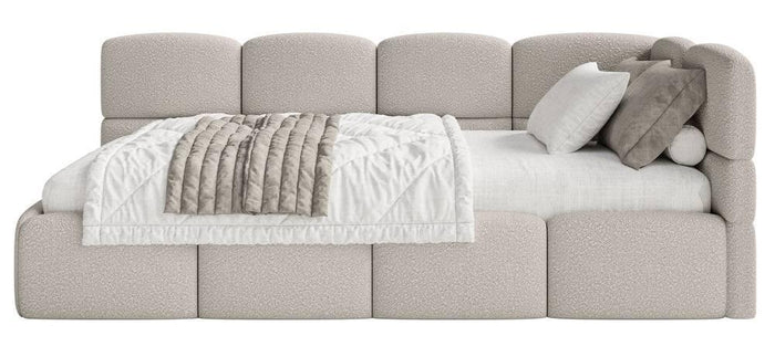 NADUVI Collection Jeugdbed incl matras Chloe rechts bouclé 90x200 met