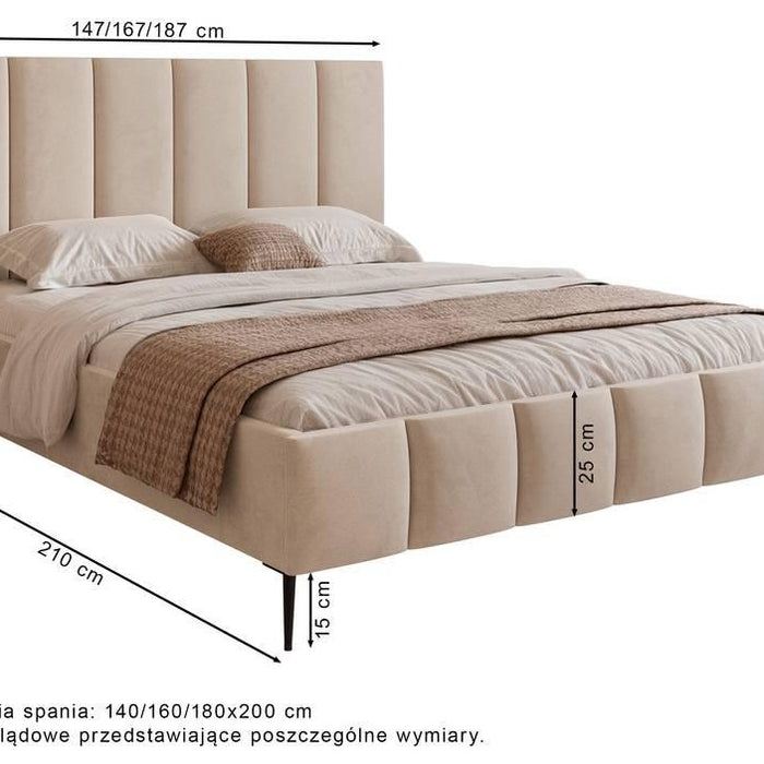 NADUVI Collection Bedframe Quinn 140x200 met opbergvak